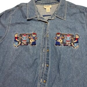 Vintage Denim Hanes Signature Collection Cat Music Band 4X